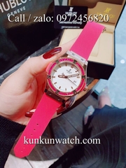 Đồng Hồ Nữ Hublot HLNSV0191 - Dây Hồng Mặt Trắng Vỏ Vàng Hồng - 34mm