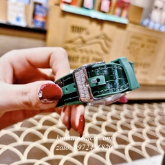 Đồng Hồ Nữ Franck Muller Vanguard V32 - Dây Xanh Mộc ( Vỏ Bạc ) - 32 x 42mm