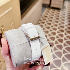 Đồng Hồ Nữ Michael Kors MK6945 Đính Đá 6 Kim Dây Silicone Trắng 40mm