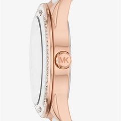 Đồng Hồ Nữ Michael Kors MK6945 Đính Đá 6 Kim Dây Silicone Trắng 40mm