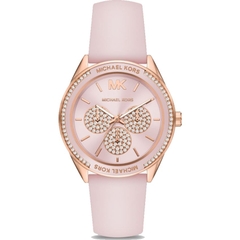 Đồng Hồ Nữ Michael Kors MK6946 Đính Đá 6 Kim Dây Silicone Hồng 40mm 1