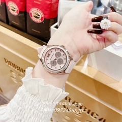 Đồng Hồ Nữ Michael Kors MK6946 Đính Đá 6 Kim Dây Silicone Hồng 40mm