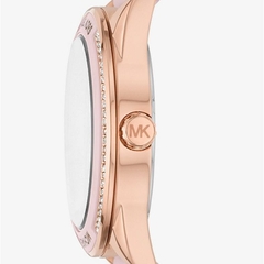 Đồng Hồ Nữ Michael Kors MK6946 Đính Đá 6 Kim Dây Silicone Hồng 40mm