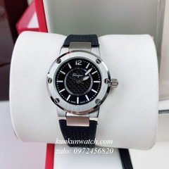 Đồng Hồ Nữ Salvatore Ferragamo F80 Dây Silicone Đen Niềng Trơn 33mm