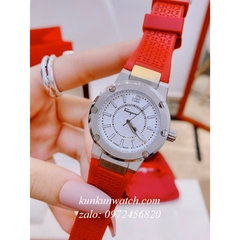 Đồng Hồ Nữ Salvatore Ferragamo F80 Dây Silicone Đỏ Niềng Trơn 33mm