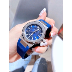 Đồng Hồ Nữ Salvatore Ferragamo F80 Dây Silicone Xanh Niềng Trơn 33mm