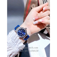 Đồng Hồ Nữ Salvatore Ferragamo F80 Dây Silicone Xanh Niềng Trơn 33mm