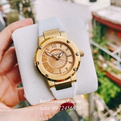 Đồng Hồ Nữ Salvatore Ferragamo F80 Dây Silicone Trắng Gold 33mm