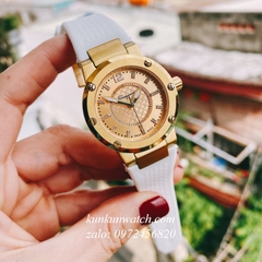 Đồng Hồ Nữ Salvatore Ferragamo F80 Dây Silicone Trắng Gold 33mm