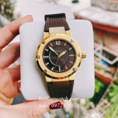 Đồng Hồ Nữ Salvatore Ferragamo F80 Dây Silicone Nâu Gold 33mm 1