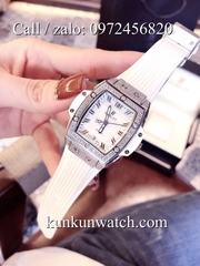 Đồng Hồ Nữ Hublot BigBang Spiri HLNSR053 - Dây Cao Su Trắng - 34mm