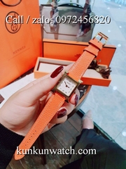 Đồng Hồ Nữ Hermes Heure H HMND012 - Dây Da Cam - 26mm