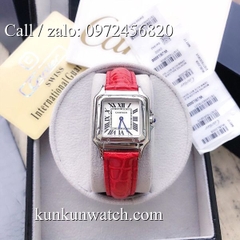 Đồng Hồ Nữ Cartier Montre Ballon CTEND013  - Dây Da Đỏ - 26 x 28mm
