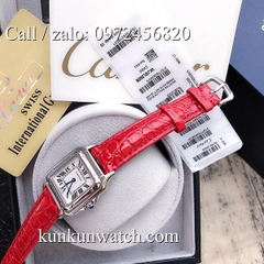 Đồng Hồ Nữ Cartier Montre Ballon CTEND013  - Dây Da Đỏ - 26 x 28mm