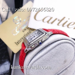 Đồng Hồ Nữ Cartier Montre Ballon CTEND013  - Dây Da Đỏ - 26 x 28mm