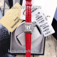 Đồng Hồ Nữ Cartier Montre Ballon CTEND013  - Dây Da Đỏ - 26 x 28mm