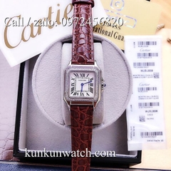 Đồng Hồ Nữ Cartier Montre Ballon CTEND022  - Dây Da Nâu - 26 x 28mm