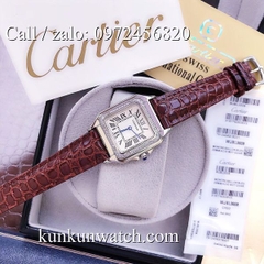 Đồng Hồ Nữ Cartier Montre Ballon CTEND022  - Dây Da Nâu - 26 x 28mm