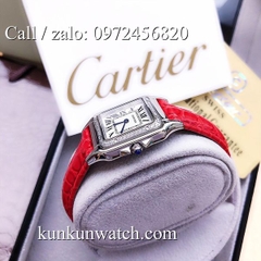 Đồng Hồ Nữ Cartier Montre Ballon CTEND023  - Dây Da Đỏ - 26 x 28mm