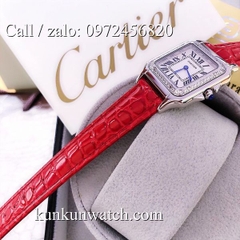 Đồng Hồ Nữ Cartier Montre Ballon CTEND023  - Dây Da Đỏ - 26 x 28mm