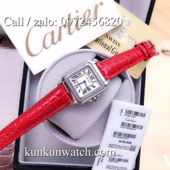 Đồng Hồ Nữ Cartier Montre Ballon CTEND023  - Dây Da Đỏ - 26 x 28mm