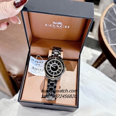 Đồng Hồ Nữ Coach Preston 14503461 Dây Đá Ceramic Đen 32mm