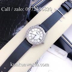 Đồng Hồ Nữ Chopard L'Heure Du Diamant CPND0101 - Dây Da Đen Vỏ Bạc - 31mm