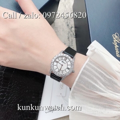 Đồng Hồ Nữ Chopard L'Heure Du Diamant CPND0101 - Dây Da Đen Vỏ Bạc - 31mm