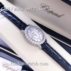 Đồng Hồ Nữ Chopard L'Heure Du Diamant CPND091 - Dây Da Đen Vỏ Bạc - 28 x 32mm