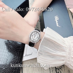 Đồng Hồ Nữ Chopard L'Heure Du Diamant CPND091 - Dây Da Đen Vỏ Bạc - 28 x 32mm