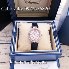 Đồng Hồ Nữ Chopard L'Heure Du Diamant CPND092 - Dây Da Đen Vỏ Vàng Hồng - 28 x 32mm