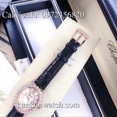 Đồng Hồ Nữ Chopard L'Heure Du Diamant CPND092 - Dây Da Đen Vỏ Vàng Hồng - 28 x 32mm