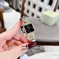 Đồng Hồ Nữ Coach Cass 14504356 Gold Dây Da Đen 22mm