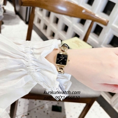 Đồng Hồ Nữ Coach Cass 14504356 Gold Dây Da Đen 22mm