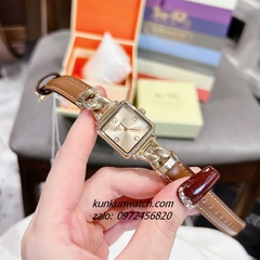Đồng Hồ Nữ Coach Cass 14504555 Gold Dây Da Nâu 22mm
