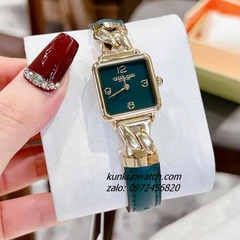 Đồng Hồ Nữ Coach Cass 14504557 Gold Dây Da Xanh 22mm 1