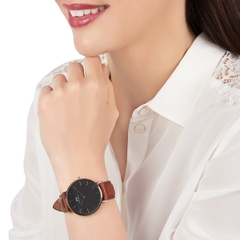 Đồng hồ Nữ Daniel Wellington Classic Black Bristol 36mm Rose Gold DW00100136