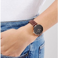 Đồng hồ Nữ Daniel Wellington Classic Black Bristol Petite 32mm Rose Gold DW00100165