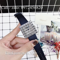 Đồng Hồ Nữ Chopard CPND041 - Mặt Full Đá - Dây Da Đen - 36mm