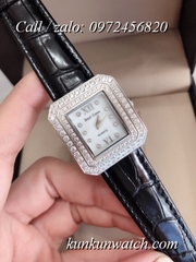 Đồng Hồ Nữ Royal Crown 3619M - Dây Da Đen - 34mm