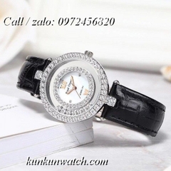 Đồng Hồ Nữ Royal Crown 3628 -  Dây Da Đen - 32mm