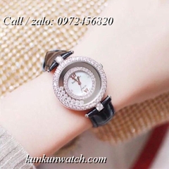 Đồng Hồ Nữ Royal Crown 3628 -  Dây Da Đen - 32mm