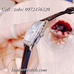 Đồng Hồ Nữ Royal Crown 3635 -  Dây Da Đen - 24 x 30mm