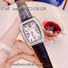 Đồng Hồ Nữ Royal Crown 3635 -  Dây Da Đen - 24 x 30mm