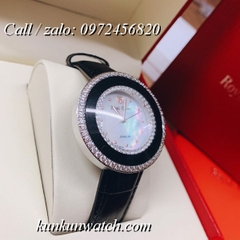 Đồng Hồ Nữ Royal Crown 3776 -  Dây Da Đen - 38mm