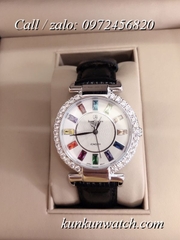 Đồng Hồ Nữ Royal Crown 4606 -  Dây Da Đen - 36mm