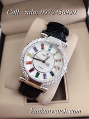 Đồng Hồ Nữ Royal Crown 4606 -  Dây Da Đen - 36mm