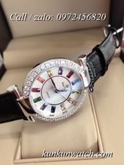 Đồng Hồ Nữ Royal Crown 4606 -  Dây Da Đen - 36mm