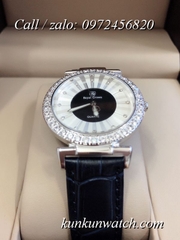 Đồng Hồ Nữ Royal Crown 4611P -  Dây Da Đen - 36mm