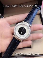 Đồng Hồ Nữ Royal Crown 4611P -  Dây Da Đen - 36mm